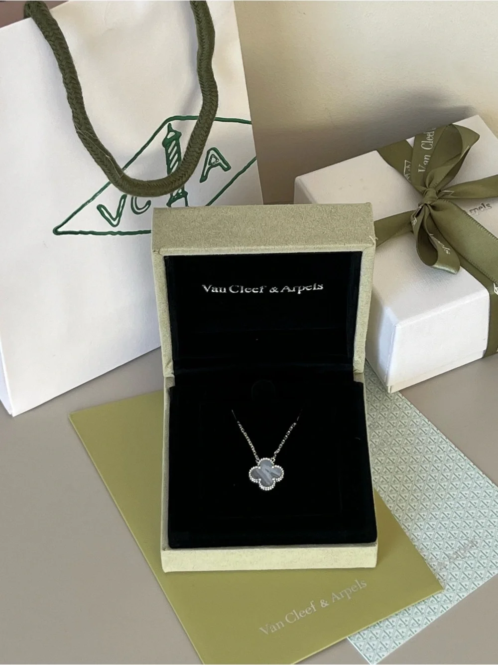 Van Cleef & Arpels Silver And Blue Necklace Pendant